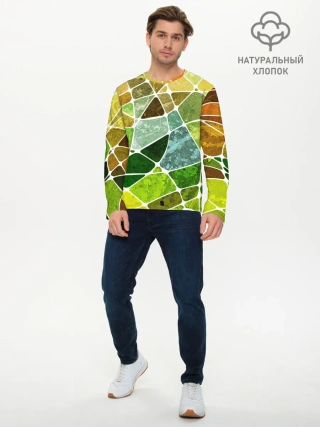 Мужской лонгслив базовый / Мозаика