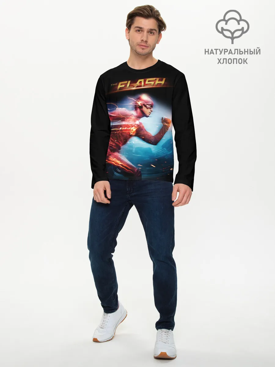 Мужской лонгслив базовый / The Flash