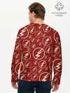 Мужской лонгслив базовый / The Flash Logo Pattern