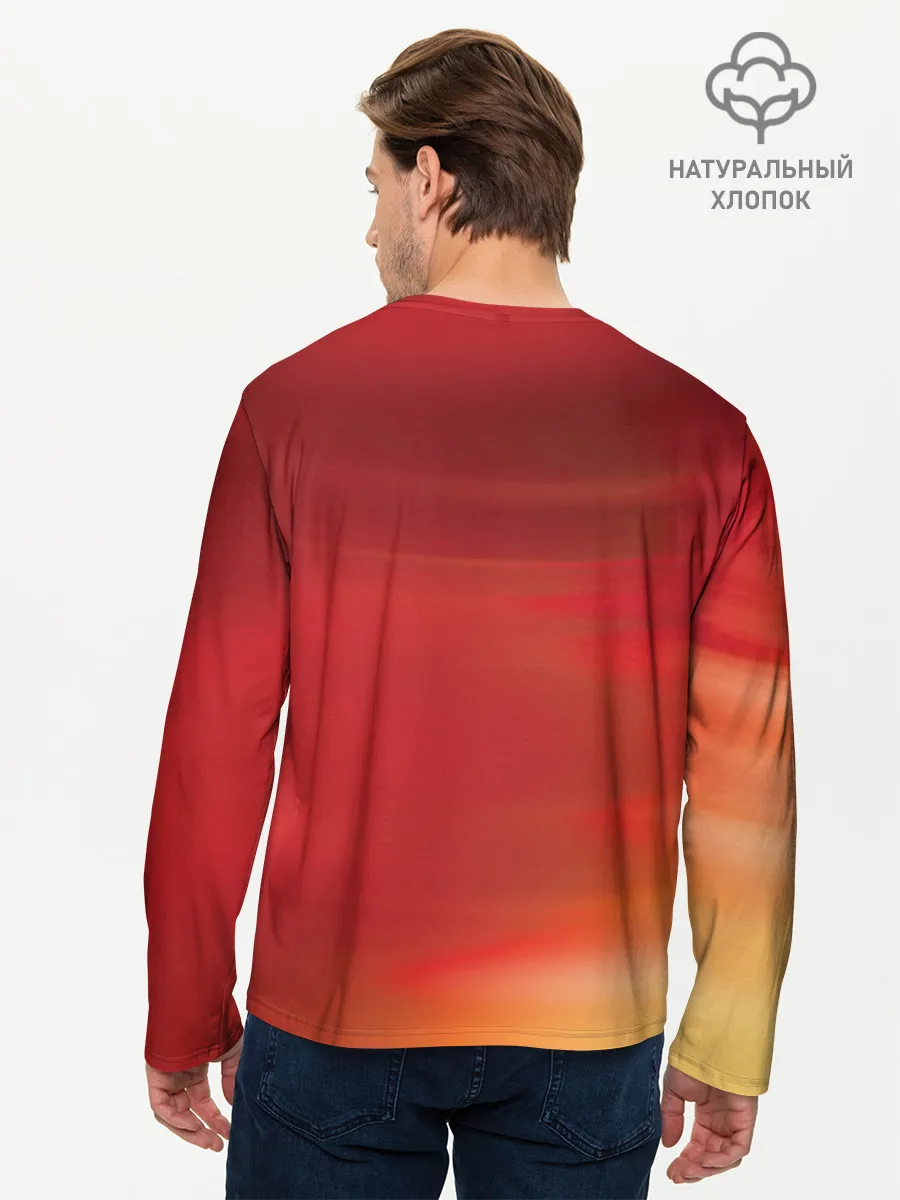 Мужской лонгслив базовый / The Flash Logo Pattern