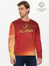 Мужской лонгслив базовый / The Flash Logo Pattern