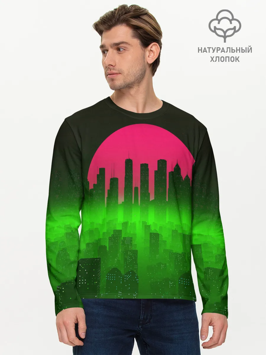 Мужской лонгслив базовый / НЕОНОВЫЙ ГОРОД
