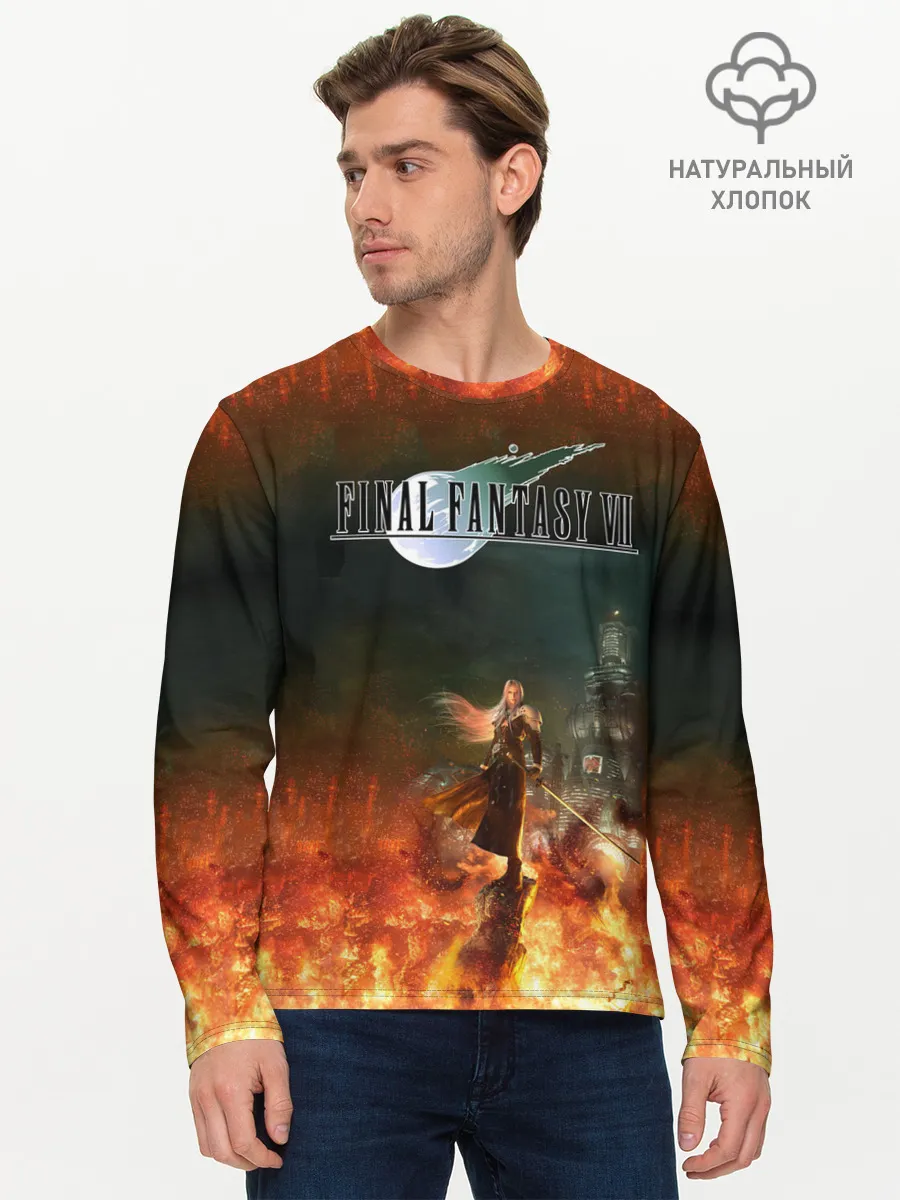 Мужской лонгслив базовый / Final Fantasy VII Remake