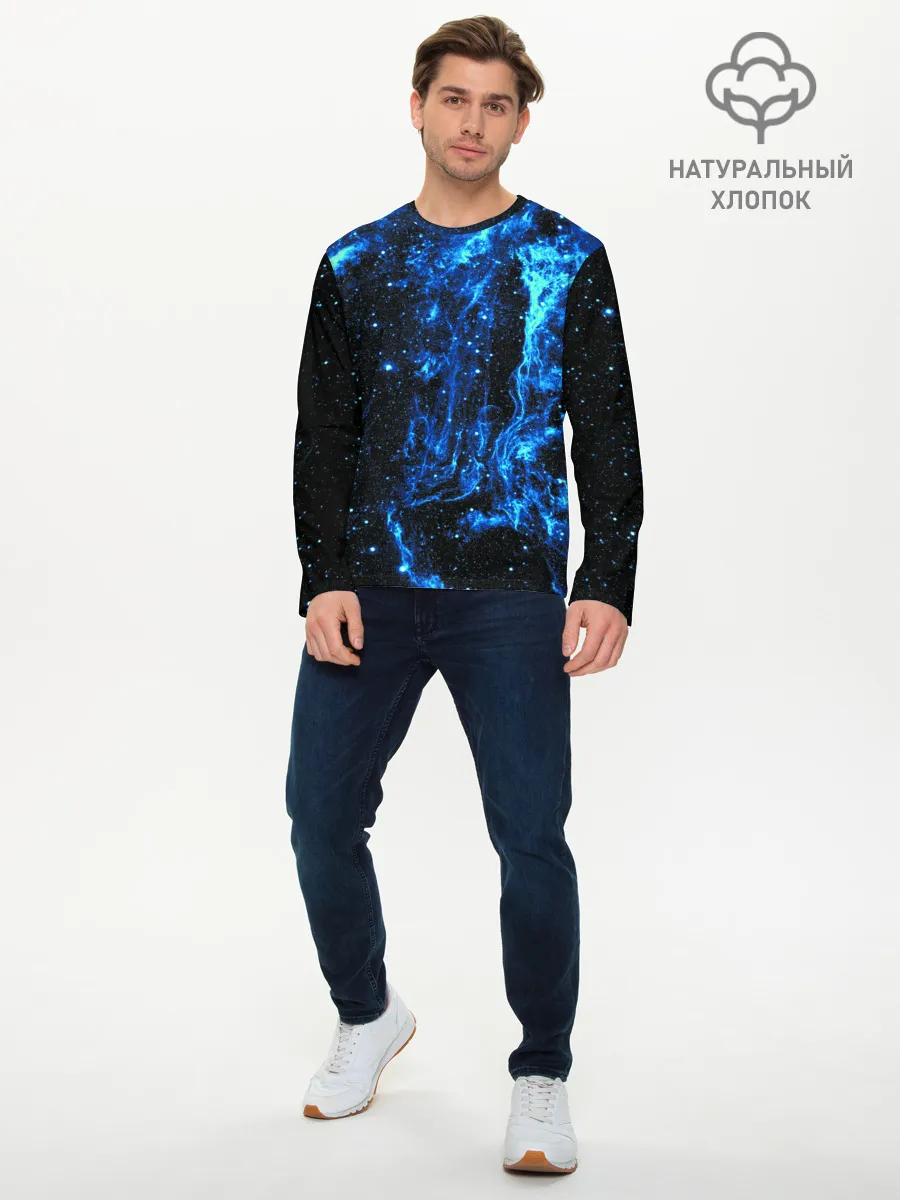 Мужской лонгслив базовый / Туманность Вуаль