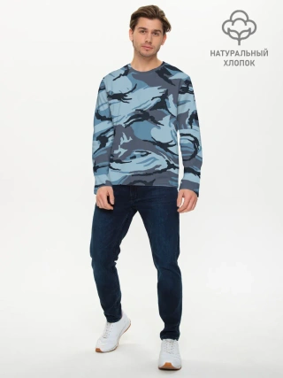 Мужской лонгслив базовый / Камуфляж Полиции