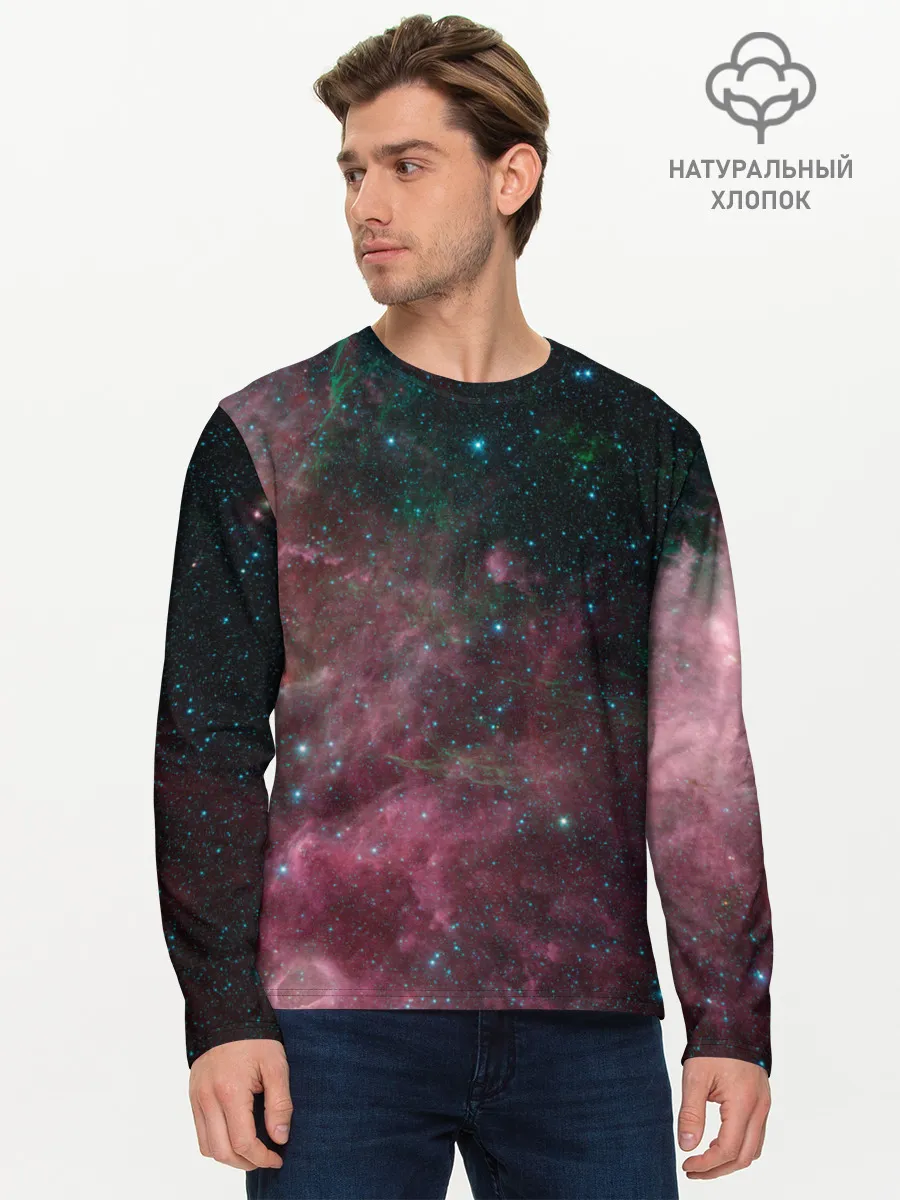 Мужской лонгслив базовый / Birth and death of stars