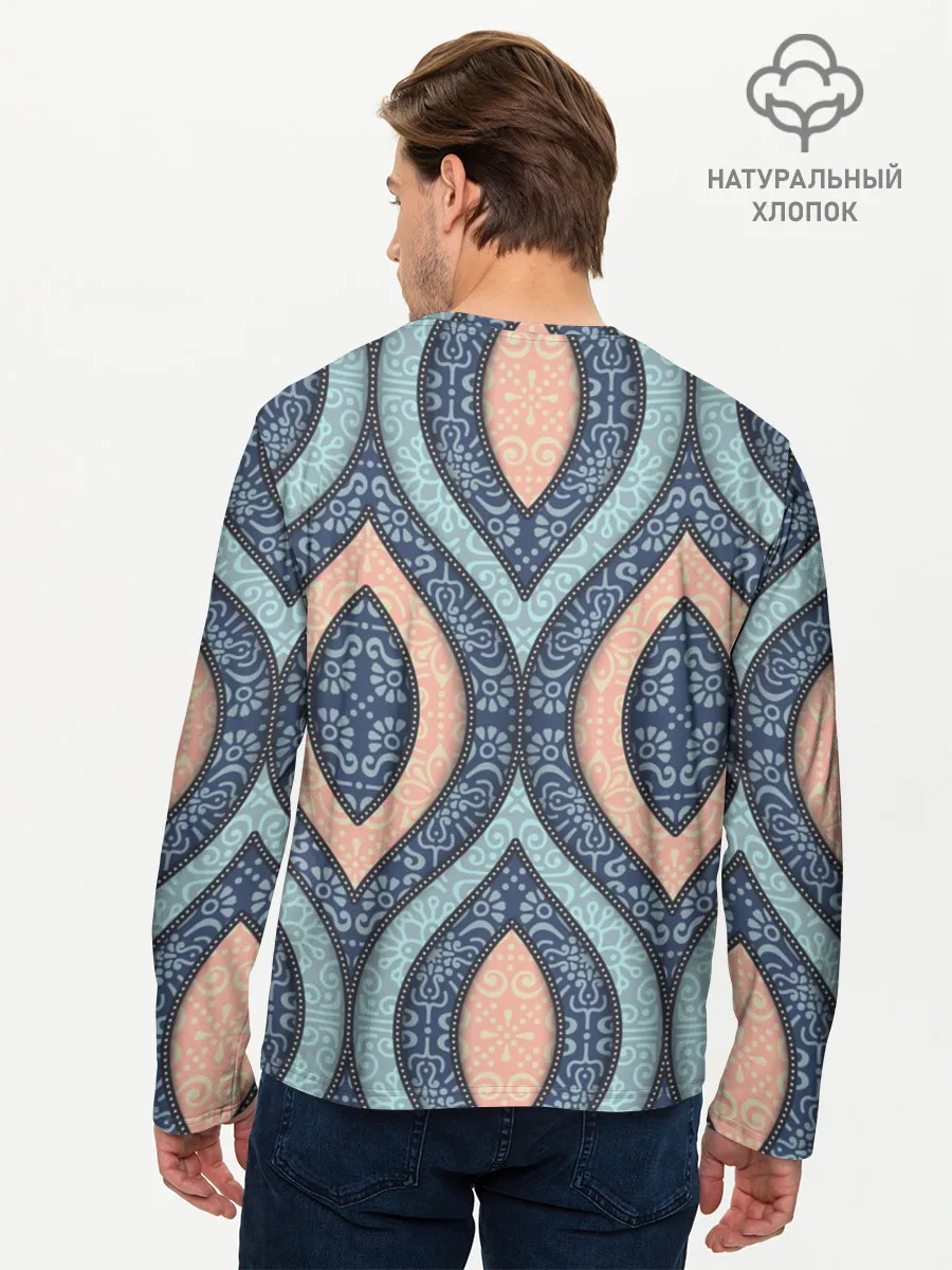 Мужской лонгслив базовый / Восточный орнамент