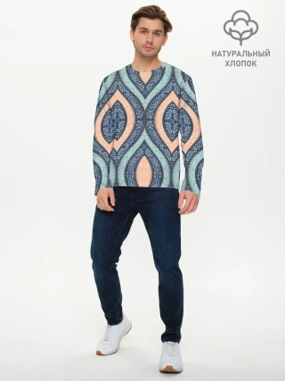 Мужской лонгслив базовый / Восточный орнамент