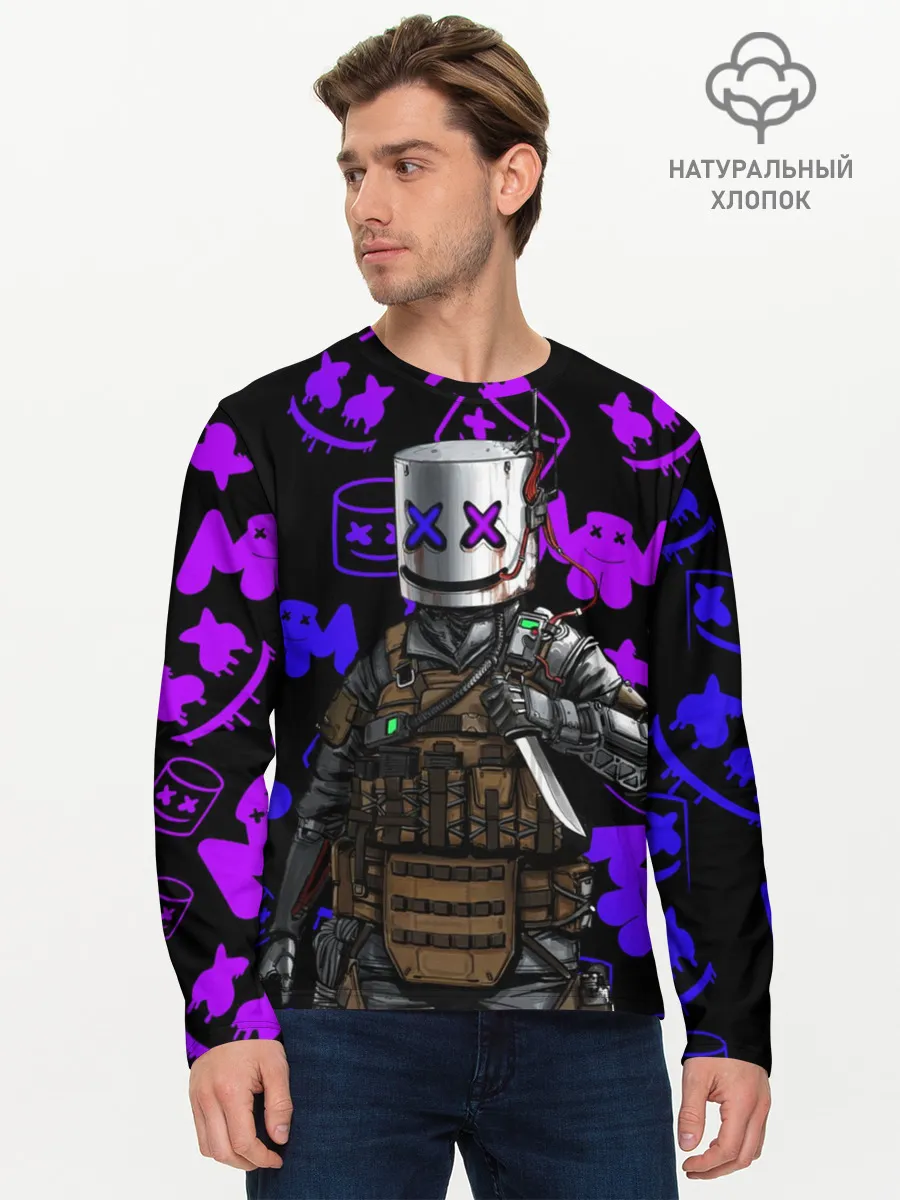 Мужской лонгслив базовый / MARSHMELLO FORTNITE