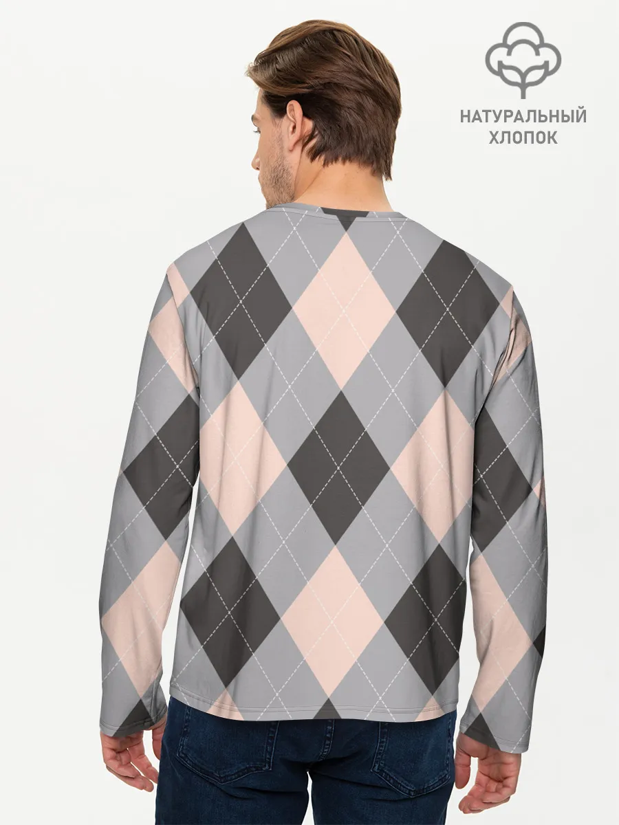 Мужской лонгслив базовый / Шотландка | Tartan