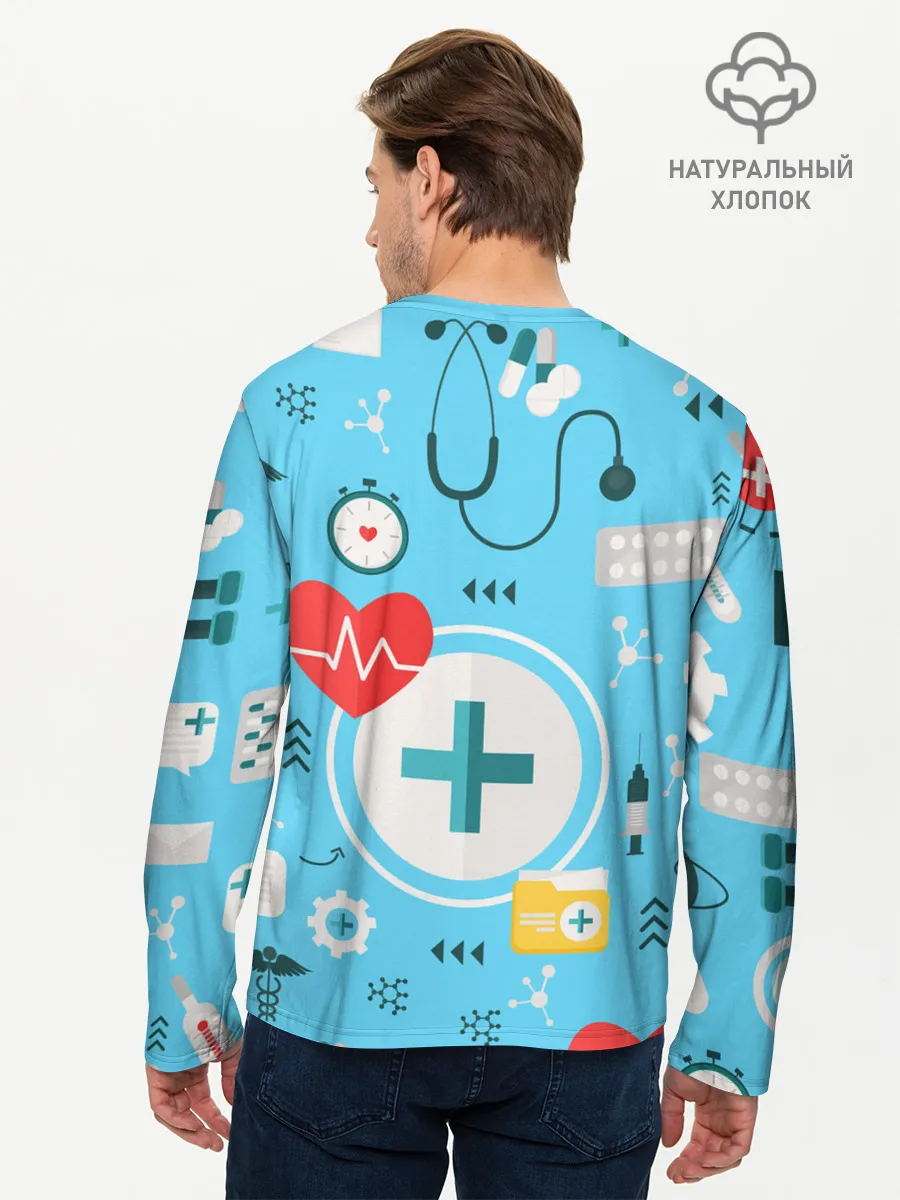 Мужской лонгслив базовый / Лучший доктор