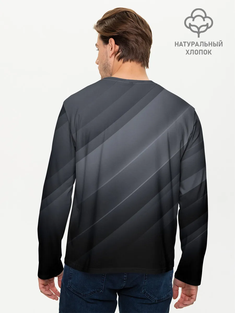 Мужской лонгслив базовый / GRAY WAVES