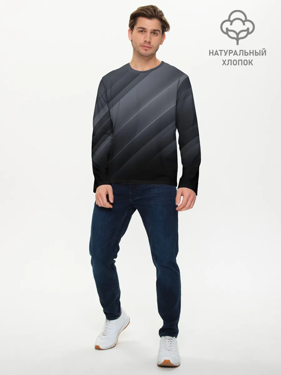Мужской лонгслив базовый / GRAY WAVES