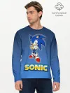 Мужской лонгслив базовый / Соник