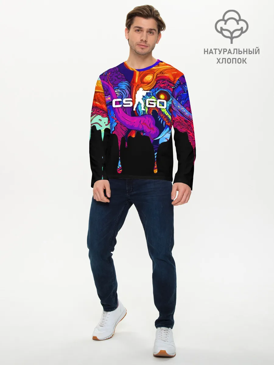 Мужской лонгслив базовый / CS GO HYPER BEAST