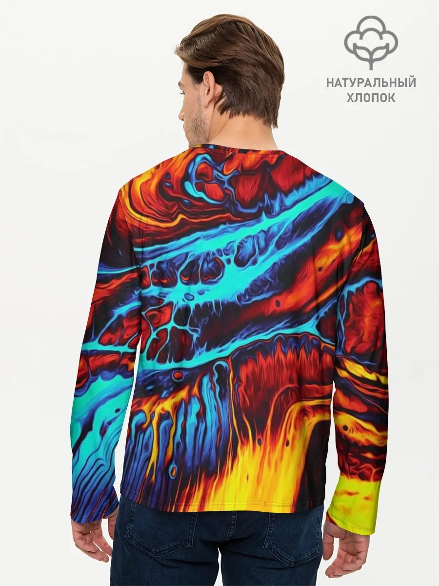 Мужской лонгслив базовый / CS GO STRIPES FLAME | КС ГО ПЛАМЯ