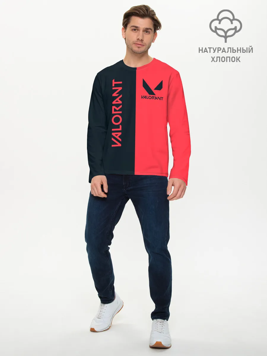 Мужской лонгслив базовый / VALORANT | ВАЛОРАНТ