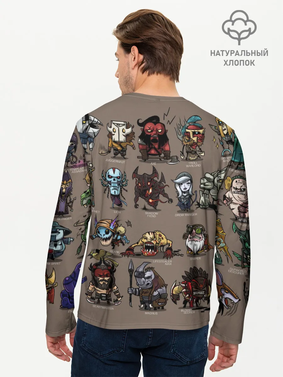 Мужской лонгслив базовый / Коры Доты 2