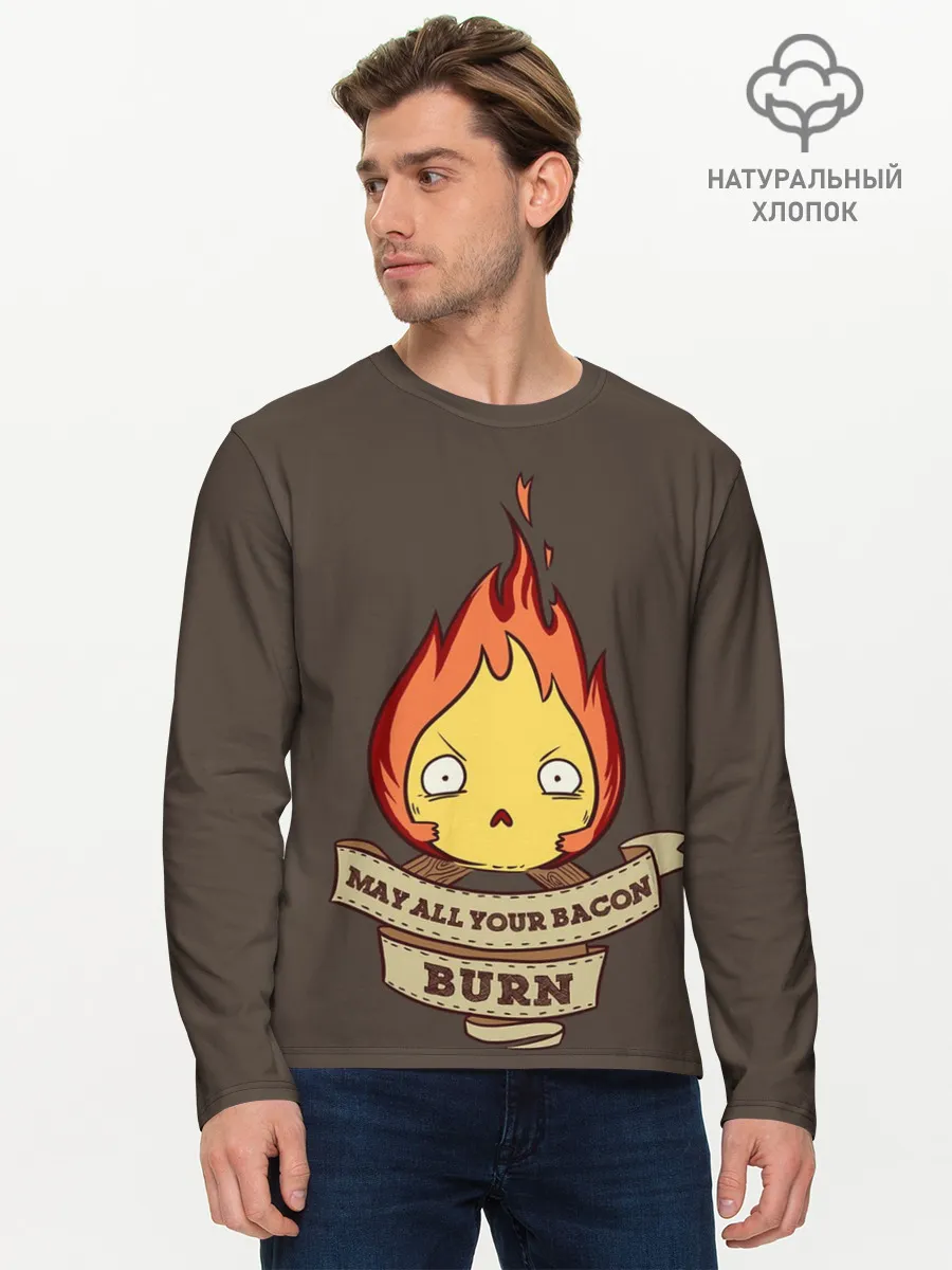 Мужской лонгслив базовый / Burn emotion