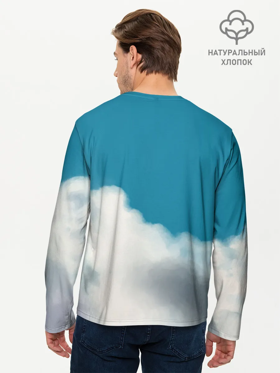 Мужской лонгслив базовый / Ходячий замок в облаках