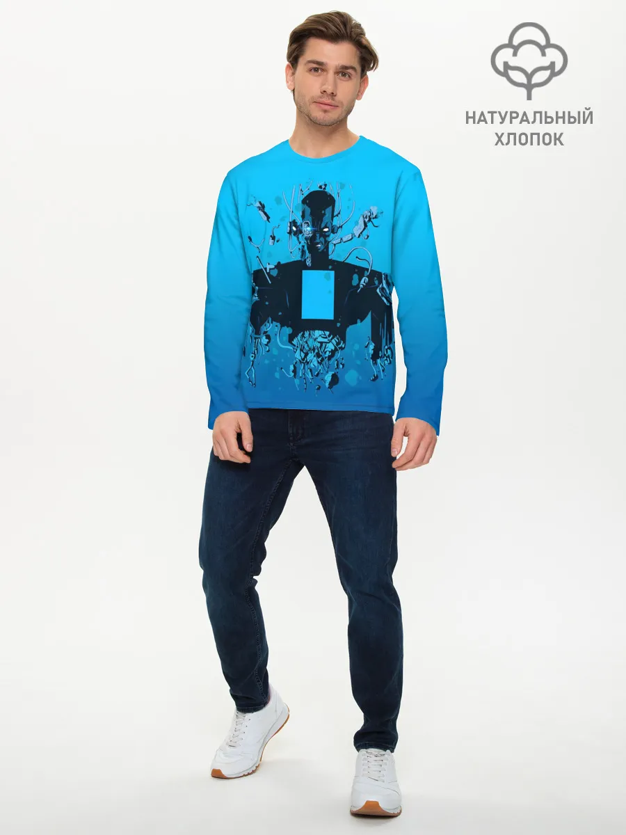 Мужской лонгслив базовый / Zima blue