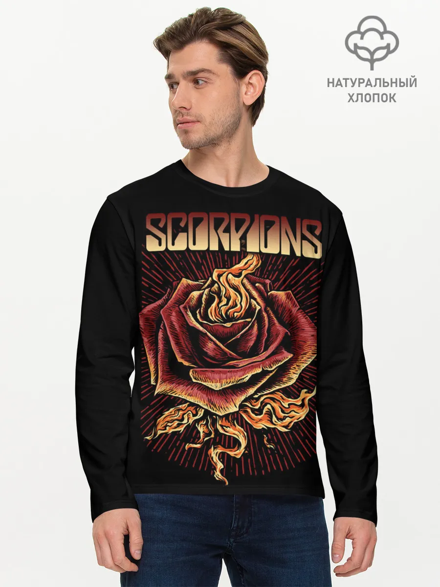 Мужской лонгслив базовый / Scorpions