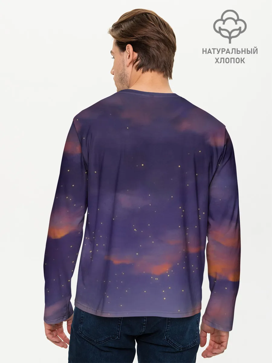 Мужской лонгслив базовый / To the Moon 3D