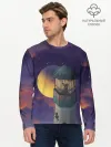 Мужской лонгслив базовый / To the Moon 3D
