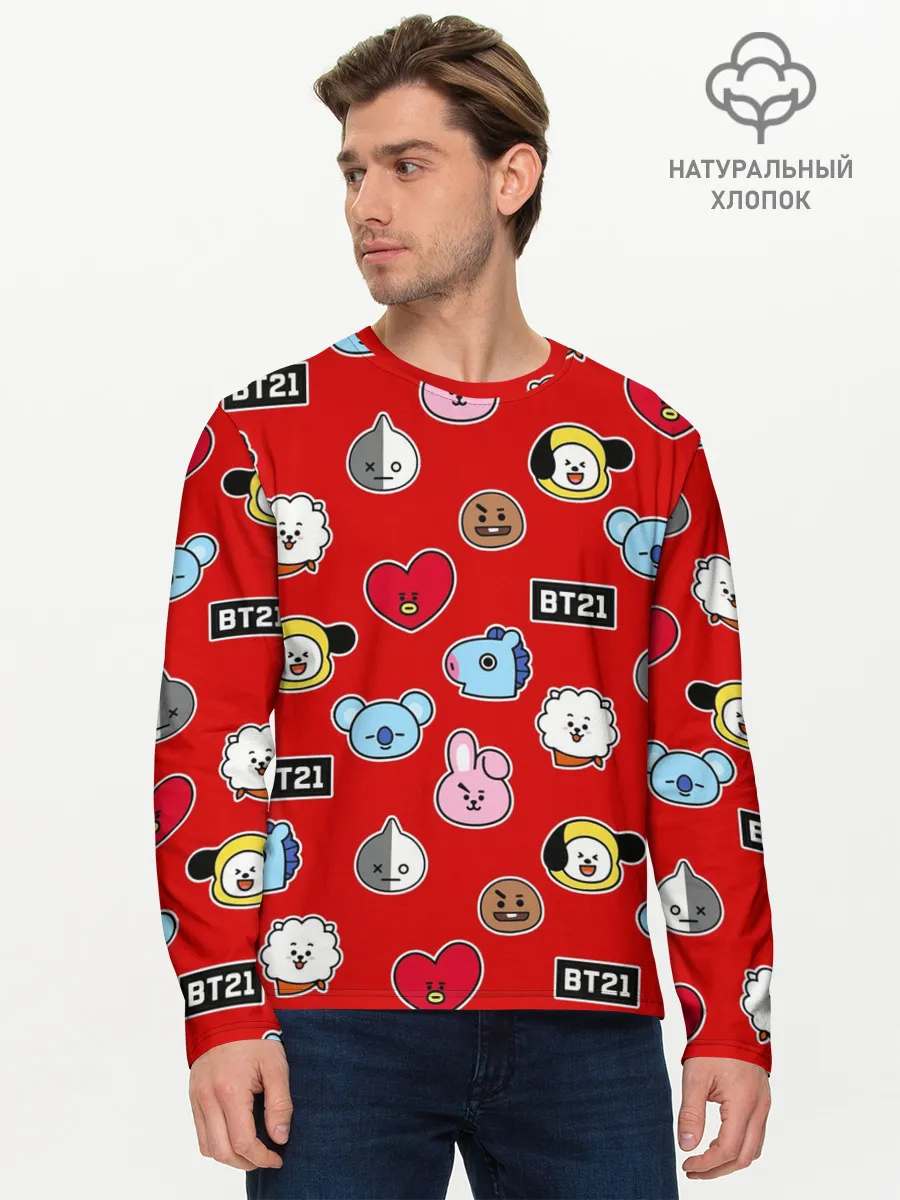 Мужской лонгслив базовый / BTS