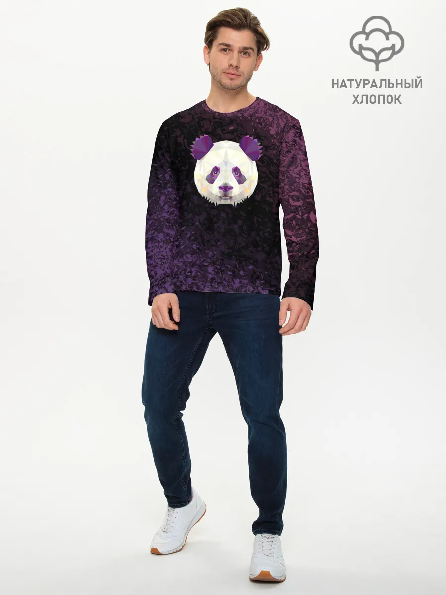 Мужской лонгслив базовый / Панда