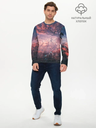 Мужской лонгслив базовый / Anime art tree