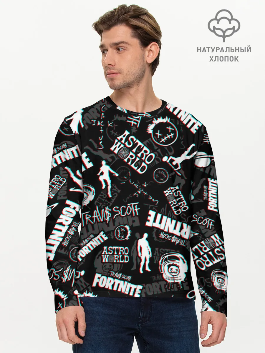 Мужской лонгслив базовый / TRAVIS SCOTT+FORTNITE