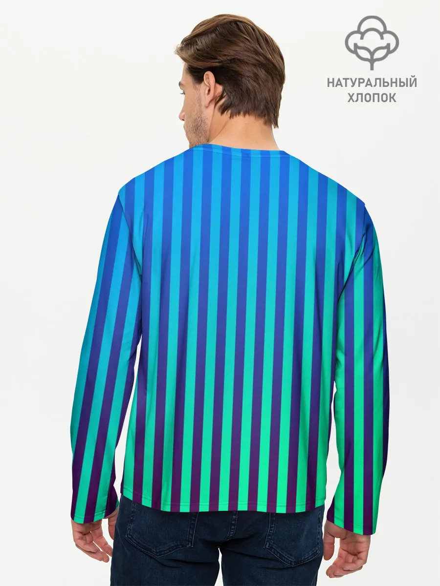Мужской лонгслив базовый / Пикси полосы
