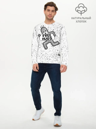 Мужской лонгслив базовый / FREE HUGS