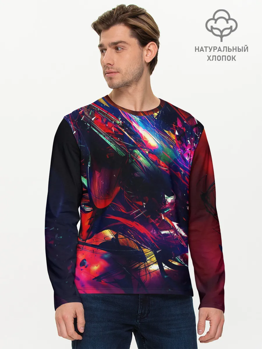 Мужской лонгслив базовый / DIGITAL STRIPES