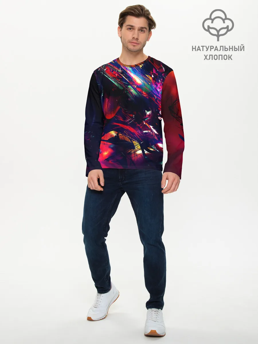 Мужской лонгслив базовый / DIGITAL STRIPES