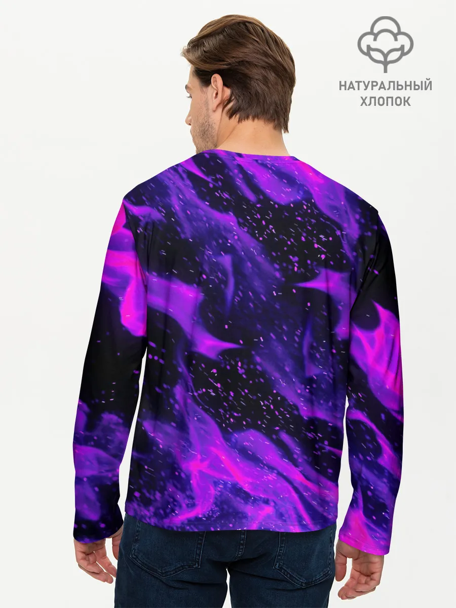Мужской лонгслив базовый / ФИОЛЕТОВЫЙ ОГОНЬ