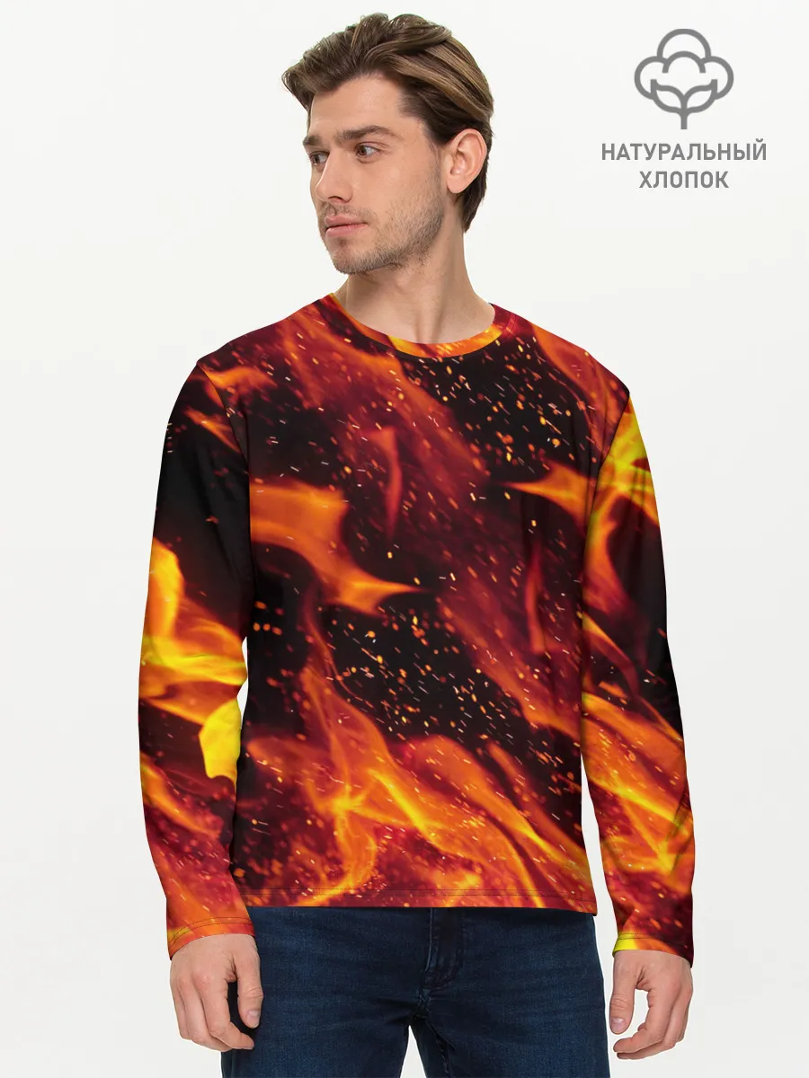 Мужской лонгслив базовый / ЯЗЫКИ ПЛАМЕНИ
