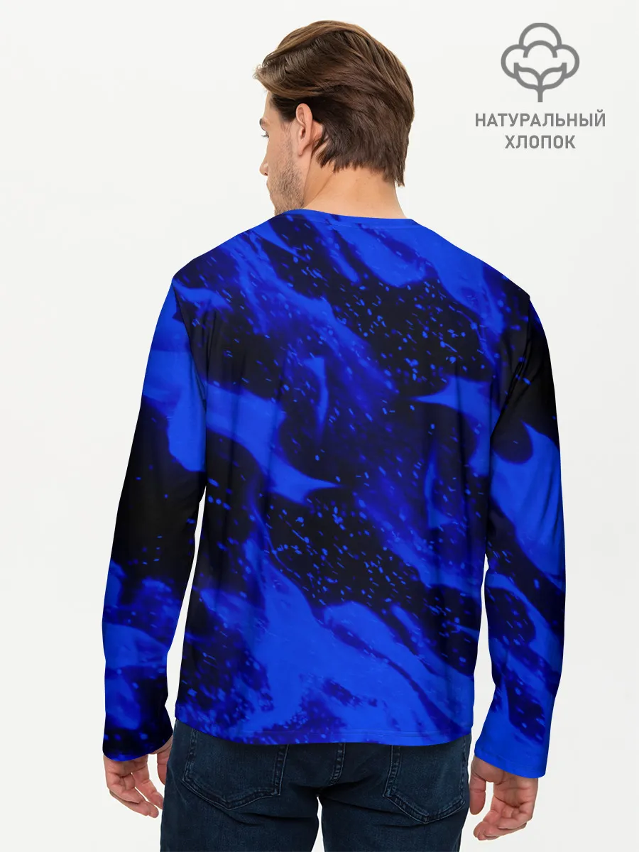 Мужской лонгслив базовый / СИНИЙ ОГОНЬ