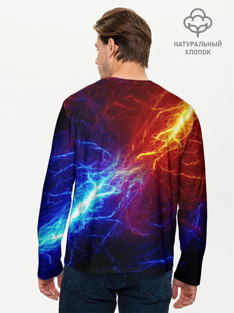 Мужской лонгслив базовый / БИТВА МОЛНИЙ / BATTLE FLASH