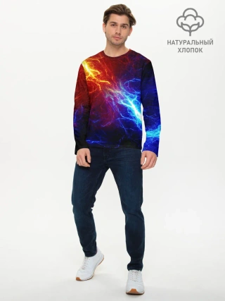 Мужской лонгслив базовый / БИТВА МОЛНИЙ / BATTLE FLASH