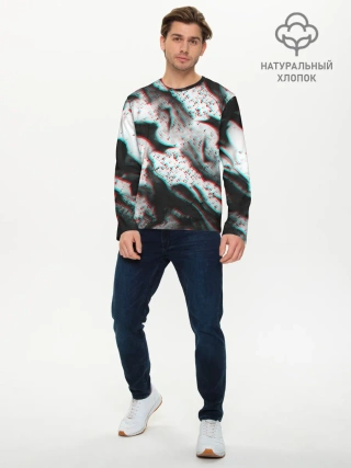 Мужской лонгслив базовый / ОГОНЬ ГЛИТЧ