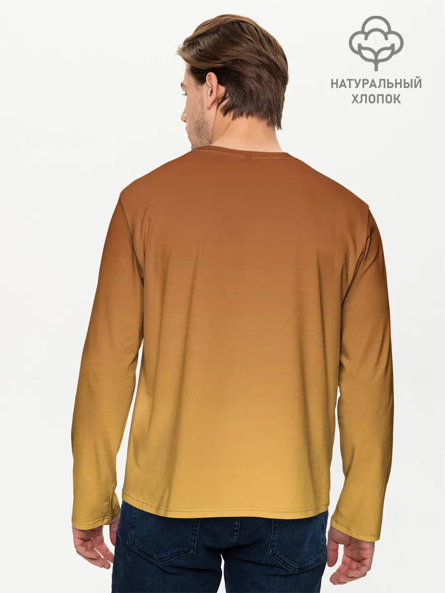 Мужской лонгслив базовый / Стилизованный арт ЛЕВ морда