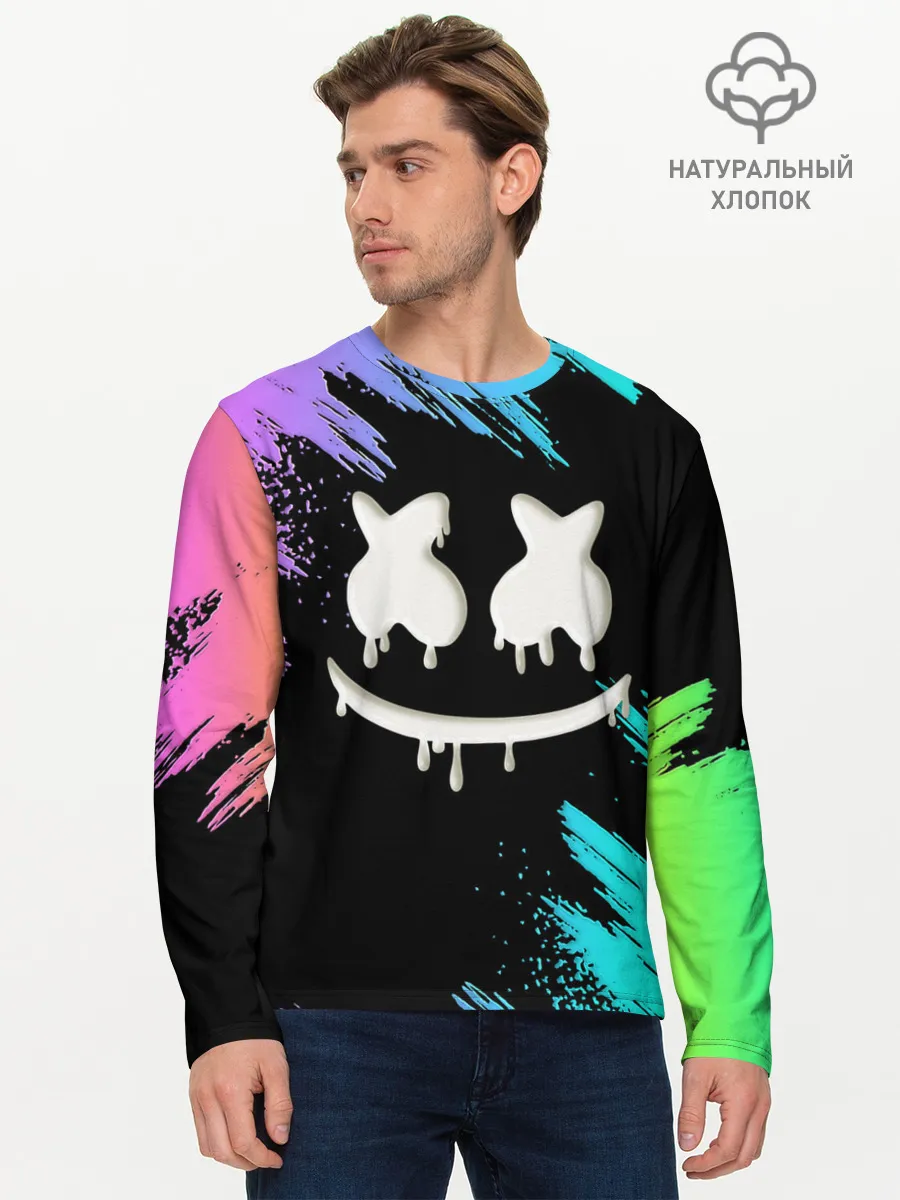 Мужской лонгслив базовый / Marshmello