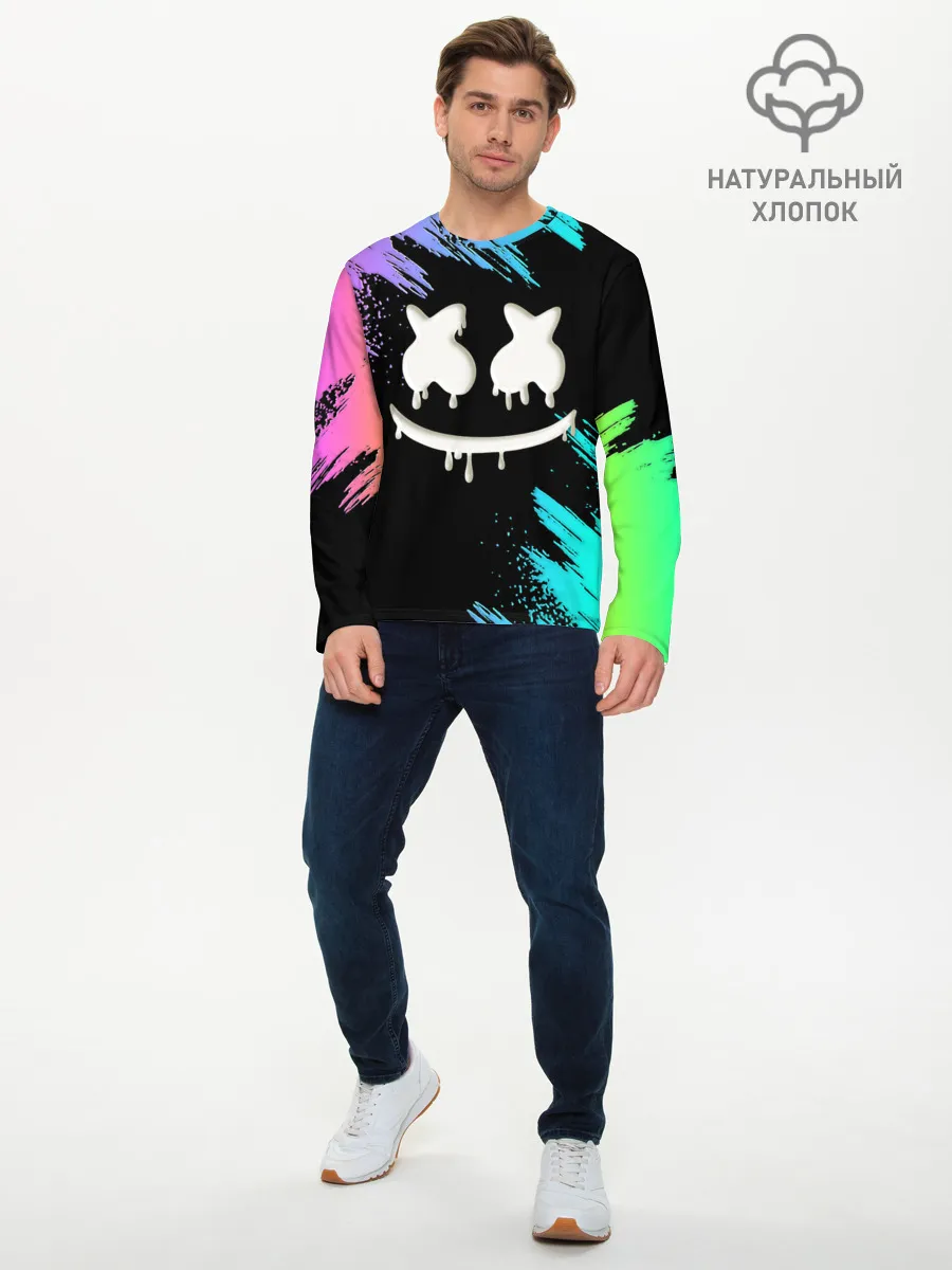 Мужской лонгслив базовый / Marshmello