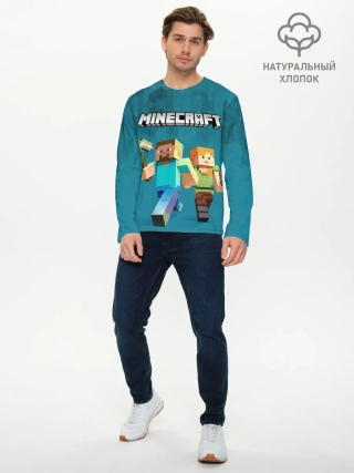 Мужской лонгслив базовый / Minecraft