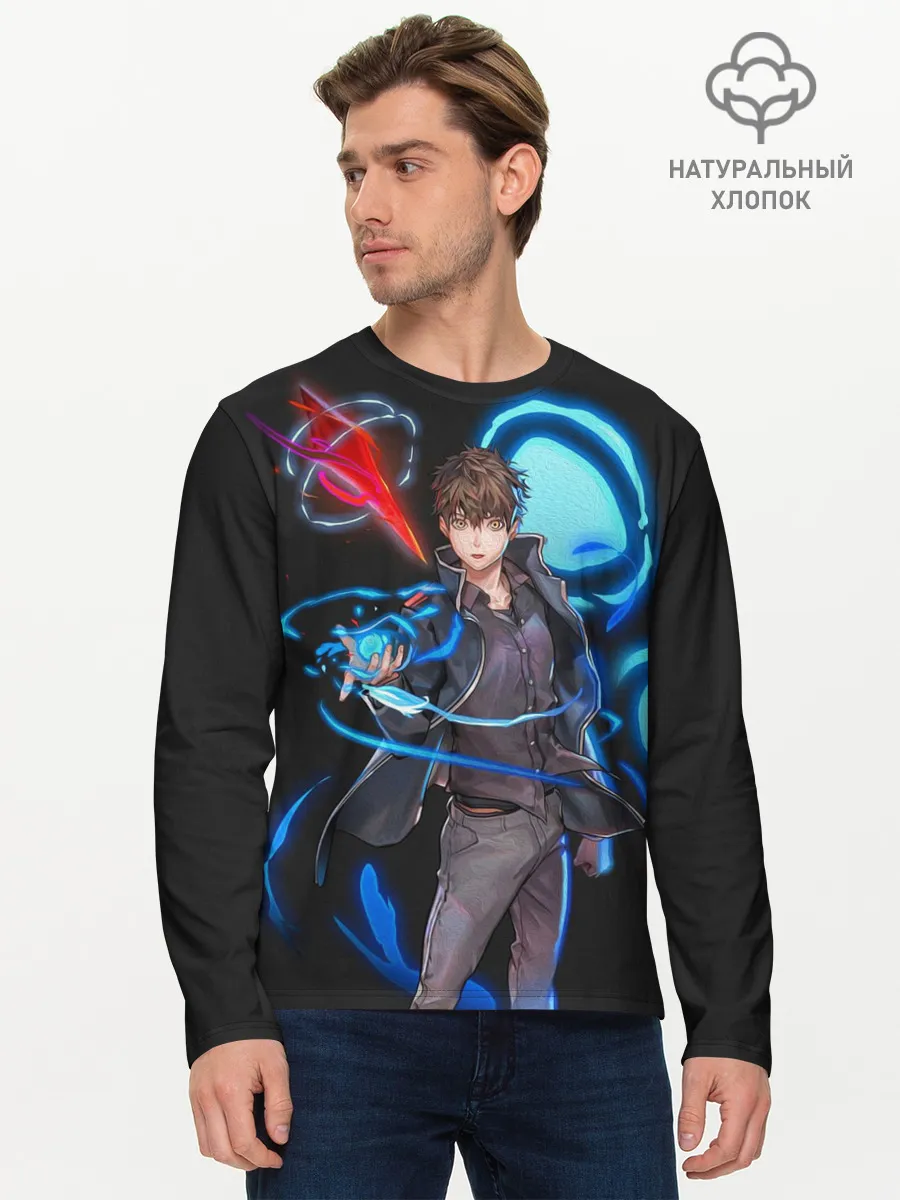 Мужской лонгслив базовый / Сила Баама. БАШНЯ БОГА