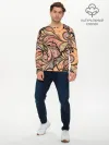 Мужской лонгслив базовый / дудл узоры