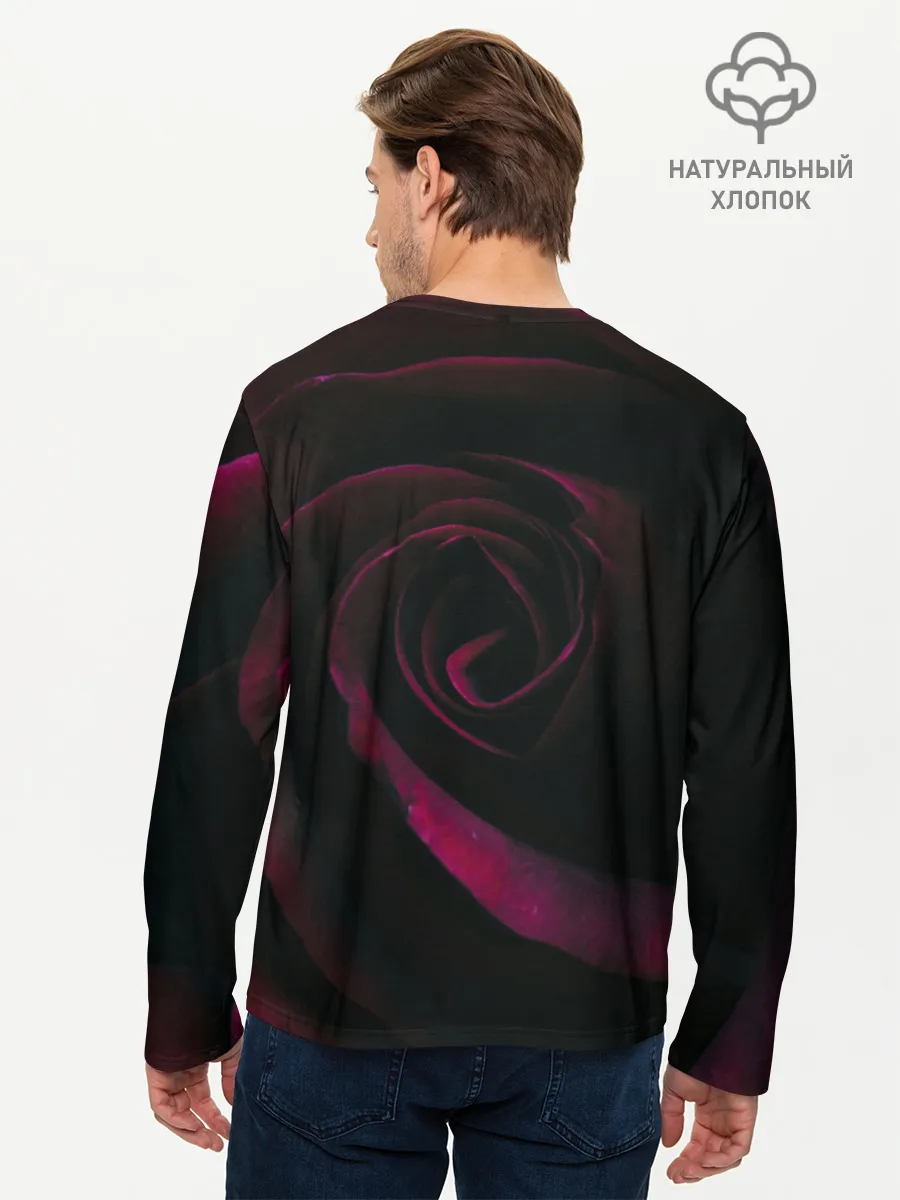 Мужской лонгслив базовый / Dark Rose
