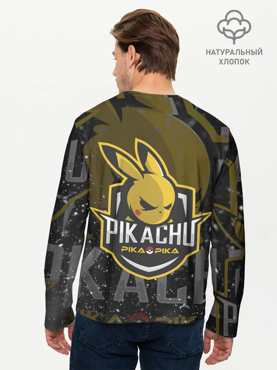 Мужской лонгслив базовый / Спорт Пикачу